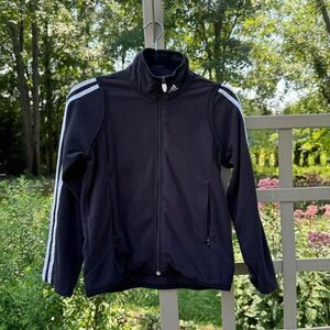 Adidas Fleece Zip up Women's Size Medium 2004 Y2K VTG Sporty‎ Blokecore Preppy